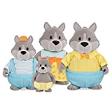 Li'l Woodzeez – GrayPaws Wolf Family – Set di 5 giocattoli con animali in miniatura e libro delle storie – ...