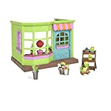 Li'l Woodzeez - Li'l Petals Flower Shop - Set di 31 giocattoli con negozio di giochi e accessori da giardinaggio ...