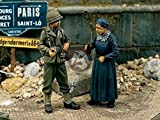 LIANGFANG 1/35 Figure in Resina Model Kit GK WWII Soldati e civili Americani Kit smontato e Non Verniciato
