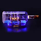 LIGHTAILING Set di Luci per (Nave in Bottiglia) Modello da Costruire - Kit Luce LED Compatibile con Lego 21313 (Non ...