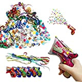 Lioncool Inflatable Toy Fireworks Gun, 30pcs Inflatable Fireworks Gun, Handheld Confetti Poppers Cannons, Self-Inflating Confetti Gun Party Toys (30pcs)