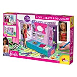 Lisciani- Barbie Create e Decorate, Bambola Inclusa, Loft in Cartone e Mobili da Costruire, Pennarelli, Sticker, Fogli da Colorare, Multicolore, ...