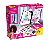 Lisciani Giochi- Barbie Fashion School, Pattern, Stickers, Stencil, Cambia Colore e Pennarelli Fluo, Multicolore, 86023