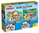 Lisciani Giochi - Disney Puzzle Supermaxi 2 x 12 Mickey Puzzle per Bambini, 86566