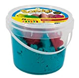 Lisciani Giochi- Sandy Sea 1 kg, Gluten Free, Sabbia Magica Colorata, Secchiello, 4 Formine di Plastica, Multicolore, 96732
