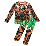 Lito Angels Costume Oceania Maui per Bambino, Felpe Maglie a Manica Lunga e Pantaloni, Taglia 7-8 anni, Marrone 293