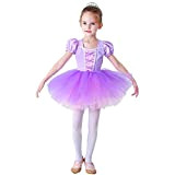 Lito Angels Principessa Rapunzel Tutu Ballerina Costume per Bambina, Vestito dal Balletto Danza Classica, Taglia 5-6 anni, Viola