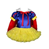 Lito Angels Vestito Tutu Principessa Biancaneve con Mantello per Bambina, Costume Danza Classica Balletto Taglia 12-24 mesi