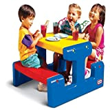 Little Tikes Tavolo da Picnic (Colori Primari) - Fino a 4 Bambini - Per Giocare, Costruire e Fare i Compiti ...