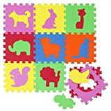 LittleTom Tappeto Puzzle per Bambini Morbido Tappetino Gioco Neonati Animali