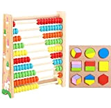 Liuer Abaco in Legno Calcolatrice Gioco di Montessori Regola di Scorrimento Educativo Matematica Giocattolo per Bambini 3 4 5 6 ...