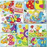 Lizipai Kit Adesivi per Mosaico appiccicoso per Bambini, 10 Immagine separata per Mosaico Adesivo Fatto a Mano per Bambini