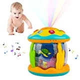 Locisne Ocean Proiettore Musicale Rotante Giocattolo sensoriale per Bambini 12 Mesi+, con 8 luci Colorate e 6 Tipi di Musica, ...