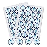 Logbuch-Verlag 48 etichette adesivi rotondi pesci blu azzurro battesimo comunione bambini oceano fai da te bricolage compleanno
