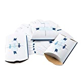 Logbuch-Verlag 50 confezioni scatola a cuscino regalo bianco azzurro blu turchese marittimo nautico bomboniera battesimo confetti