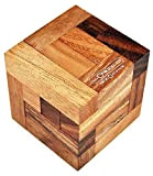 Logica Giochi Art. Il Cubo Vitruviano - Rompicapo 3D in Legno - Difficoltà 5/6 Incredibile - Collezione Leonardo da Vinci