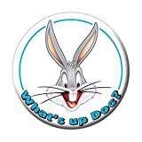 LOONEY TUNES BUGS BUNNY, WHAT'S UP DOC BUTTON, Officially Licensed Animated Series By Warner Bros. Artwork Button, 1.25"