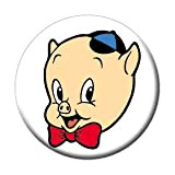 LOONEY TUNES PORKY PIG, SMILE BUTTON - Officially Licensed Animated Series By Warner Bros. Artwork Button - 1.25"
