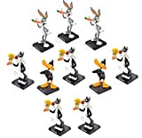 - Lotto di 10 Statuette in Metallo - 8 cm - Silvestro e Titti (x5) + Daffy Duck (x2) + ...