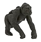 Lowland Gorilla con bambino sulla schiena