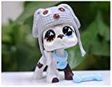 LPSTY LPS Great Dane Blue Eyes Dog Puppy Collection Figura con accessori Lot Kids Boys Girls Gift Set (bianco puro)