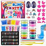 Luclay DIY Slime Kit per Fai da Te 12 Colori di Crystal Slime per Ragazze Ragazzi Giocattoli con 48 Glitter ...