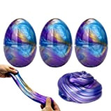 Luclay Galaxy Slime 3pcs Colorful Soft Egg Slime Stress Sollievo Giocattoli DIY Morbido profumato Sollievo dallo Toy per Bambini e ...