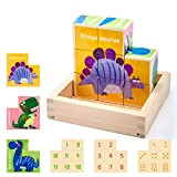 Luclay Puzzle Legno Bambini 2 Anni, Puzzle in Legno, Puzzle Cubi 6 in 1 Animale 3D Giochi Montessori Legno Puzzle ...