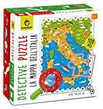 Ludattica - Detective puzzle 108 pezzi - La mappa dell'Italia