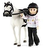 LUNDBY Set per casa delle bambole con 5 pezzi, bambola moderna con cavallo e abbigliamento per bambole, accessori per la ...