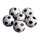 LUOEM 6 palline da calcio balilla nero bianco