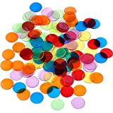 Lvcky - Set di 120 fiches trasparenti da Bingo, con custodia, colori assortiti