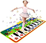 m zimoon Tappetino per Pianoforte, Tappeto Ballo Tappetini Musicali Strumento Musicale Educativo Regali Giocattolo per Bambini 2 3 4 5 ...