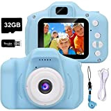 Macchina Fotografica per Bambini, Mini Fotocamera Digitale per Bambini, 1080P HD Videocamera Antiurto Foto Video, Bambini Camera per Ragazze Ragazzi ...