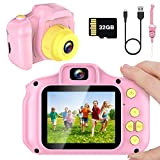 Macchinetta Fotografica Per Bambini, 12MP 2 Pollici 1080P HD Selfie Fotocamera Bambini,Con Scheda TF 32 GB, IPS HD Schermo Macchina ...