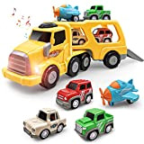 Macchinine Giocattolo per Bambini Camion Grandi del Trasportatore con 4 mini Auto Car con Luci e Suoni Macchinine Giochi Regalo ...