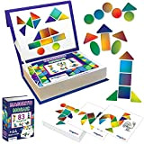 magdum Tangram Magnetici – 83 GRANDI Shapes Puzzle Magnetici - 44 pezzi carte di apprendimento bambini – Rompicapi Puzzle Magnetico ...