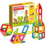 Magformers-30-piece Construction Bright Solid Colours. Helps with Maths Learning And Makes Fun 3D Models. Set di Costruzioni magnetiche, Multicolore, 24 ...