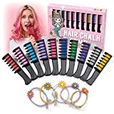 Magicat Gessetti colorati per capelli I 10 colori per bambini e 5 elastici I Regali di compleanno per ragazze, Natale, ...