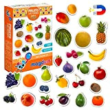 Magneti bambini MAGDUM Frutti&Bacche - 25 GRANDI calamite frigorifero - Giochi educativi - Giochi bambini 3 anni - Giochi magnetici ...