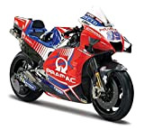 Maisto- 1:18 Moto 2021 Ducati PRAMAC Racing (#89 Martin) Giocattolo, Vari Colori, M36379M