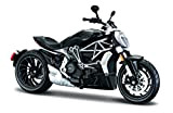 Maisto Ducati Diavel S: modello moto in scala 1:12, con sospensioni e cavalletto laterale pieghevole, 17 cm, nero (5-20101)