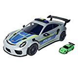 Majorette Auto della polizia Porsche 911 GT3 RS grande giocattolo (35 cm) con spazio interno per 11 altre auto, auto ...