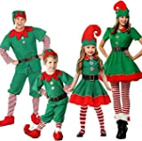 MaNMaNing Natale Costume Famiglia Costumi di Natale Adulti Bambini Costume da Elfo Kids Child Holiday Dress Up Christmas Santa Costume ...