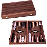 Manopoulos - Set per backgammon, 48 x 26 cm, in legno con pietre di perle