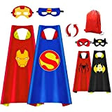 Mantelle da supereroi per bambini, maschere da supereroi su entrambi i lati, giocattoli per bambini, bomboniere, per 3, 4, 5, ...