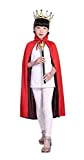 Mantello da Bambino Rosso e Nero Double Face - Reversibile Dracula Vampiro Travestimento Accessori Carnevale Halloween Cosplay