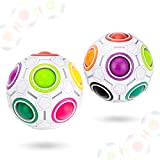 Maomaoyu Magic Rainbow Ball, Magic Cube Speed Puzzle Ball Velocità Magico Cubo Stress Alleviare Giocattolo (2 Pezzi)