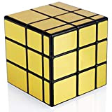 Maomaoyu Mirror Cube 3x3, 3x3x3 velocità Cubo Magico, Regali di Natale per Adulti e Bambini（Golden）