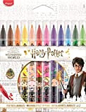 Maped - 12 pennarelli Giungla decorati di Harry Potter, lavabili e resistenti all'essiccazione, multicolore